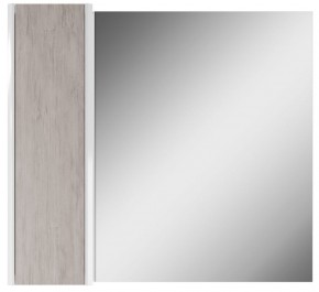Шкаф-зеркало Uno 80 Дуб серый левый/правый Домино (DU1504HZ) в Надыме - nadym.ok-mebel.com | фото 2