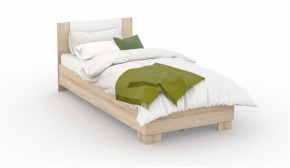 Спальня Аврора Кровать 120 со встроенным основанием под матрас Дуб сонома/Белый в Надыме - nadym.ok-mebel.com | фото