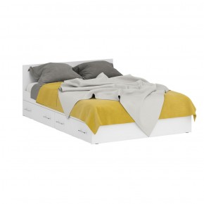 Стандарт Кровать с ящиками 1400, цвет белый, ШхГхВ 143,5х203,5х70 см., сп.м. 1400х2000 мм., без матраса, основание есть в Надыме - nadym.ok-mebel.com | фото 2