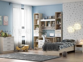 МАРТИНА Стеллаж с ящиками (Белый глянец/дуб сонома) в Надыме - nadym.ok-mebel.com | фото 3