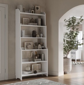 Стеллаж Вествик, массив сосны, цвет белый в Надыме - nadym.ok-mebel.com | фото 3