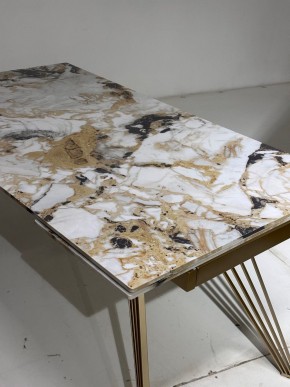 Стол ACERRA NEW 160 GLOSS GRAND JADE SOLID CERAMIC/ каркас цвета шампань, ®DISAUR в Надыме - nadym.ok-mebel.com | фото 5