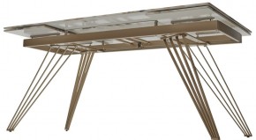 Стол ACERRA NEW 160 GLOSS GRAND JADE SOLID CERAMIC/ каркас цвета шампань, ®DISAUR в Надыме - nadym.ok-mebel.com | фото 9
