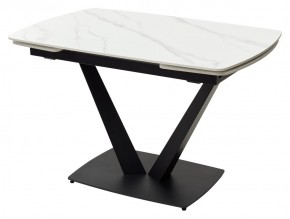 Стол ALATRI 120 MATT WHITE MARBLE SOLID CERAMIC / BLACK, ®DISAUR в Надыме - nadym.ok-mebel.com | фото 2