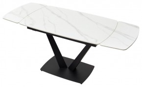 Стол ALATRI 120 MATT WHITE MARBLE SOLID CERAMIC / BLACK, ®DISAUR в Надыме - nadym.ok-mebel.com | фото 4
