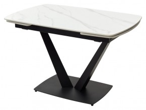 Стол ALATRI 120 MATT WHITE MARBLE SOLID CERAMIC / BLACK, ®DISAUR в Надыме - nadym.ok-mebel.com | фото 7
