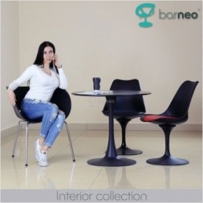 Стол Barneo T-3 Tulip style (RAL9017 черный, D80) в Надыме - nadym.ok-mebel.com | фото 2