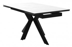 Стол BELLUNO 160 MARBLES KL-99 Белый мрамор матовый, итальянская керамика/ черный каркас, ®DISAUR в Надыме - nadym.ok-mebel.com | фото 2