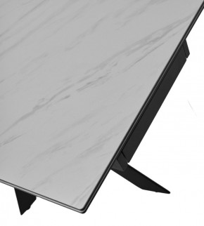 Стол BELLUNO 160 MARBLES KL-99 Белый мрамор матовый, итальянская керамика/ черный каркас, ®DISAUR в Надыме - nadym.ok-mebel.com | фото 6