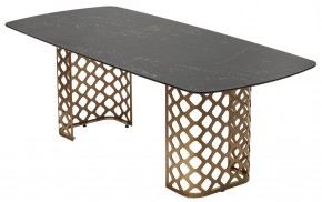 Стол CHIAVARI 220 KL-116 Черный мрамор матовый, итальянская керамика / бронзовый, ®DISAUR в Надыме - nadym.ok-mebel.com | фото 7
