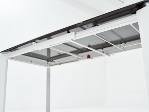 Стол CORNER 120 HIGH GLOSS STATUARIO керамика, стекло/ белый каркас, ®DISAUR в Надыме - nadym.ok-mebel.com | фото 7