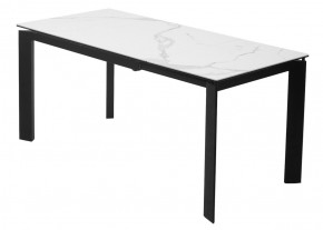 Стол CORNER 120 HIGH GLOSS STATUARIO керамика, стекло/ черный каркас, ®DISAUR в Надыме - nadym.ok-mebel.com | фото 5