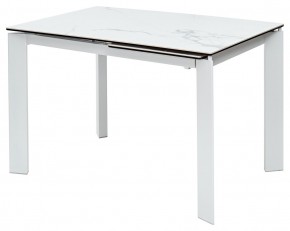 Стол CORNER 120 MATTE STATUARIO Белый мрамор матовый керамика, стекло/ белый каркас, ®DISAUR в Надыме - nadym.ok-mebel.com | фото 2