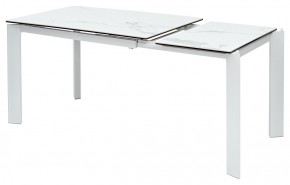 Стол CORNER 120 MATTE STATUARIO Белый мрамор матовый керамика, стекло/ белый каркас, ®DISAUR в Надыме - nadym.ok-mebel.com | фото 4