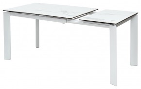 Стол CORNER 120 MATTE STATUARIO Белый мрамор матовый керамика, стекло/ белый каркас, ®DISAUR в Надыме - nadym.ok-mebel.com | фото 5