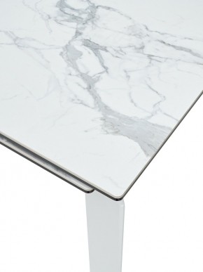 Стол CORNER 120 MATTE STATUARIO Белый мрамор матовый керамика, стекло/ белый каркас, ®DISAUR в Надыме - nadym.ok-mebel.com | фото 6