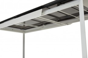 Стол CREMONA 140 HIGH GLOSS STATUARIO Белый мрамор глянцевый, керамика/ белый каркас, ®DISAUR в Надыме - nadym.ok-mebel.com | фото 2
