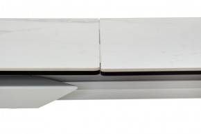 Стол CREMONA 140 HIGH GLOSS STATUARIO Белый мрамор глянцевый, керамика/ белый каркас, ®DISAUR в Надыме - nadym.ok-mebel.com | фото 3