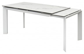 Стол CREMONA 140 HIGH GLOSS STATUARIO Белый мрамор глянцевый, керамика/ белый каркас, ®DISAUR в Надыме - nadym.ok-mebel.com | фото 7