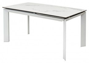 Стол CREMONA 140 HIGH GLOSS STATUARIO Белый мрамор глянцевый, керамика/ белый каркас, ®DISAUR в Надыме - nadym.ok-mebel.com | фото 9