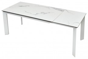 Стол CREMONA 140 MATTE STATUARIO Белый мрамор матовый, керамика/ белый каркас, ®DISAUR в Надыме - nadym.ok-mebel.com | фото 5