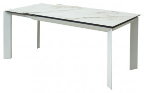 Стол CREMONA 180 KL-188 Контрастный мрамор матовый, итальянская керамика/ белый каркас, ®DISAUR в Надыме - nadym.ok-mebel.com | фото 3