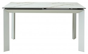 Стол CREMONA 180 KL-188 Контрастный мрамор матовый, итальянская керамика/ белый каркас, ®DISAUR в Надыме - nadym.ok-mebel.com | фото 2