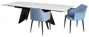 Стол IVAR 200 MARBLES KL-99 Белый мрамор, итальянская керамика, ®DISAUR в Надыме - nadym.ok-mebel.com | фото 4