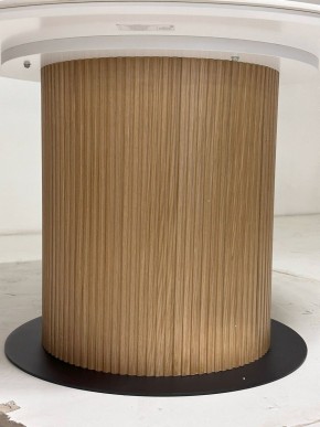 Стол MESA D120 цвет БЕЛЫЙ МРАМОР M326 / Каркас OAK, ®DISAUR в Надыме - nadym.ok-mebel.com | фото 4