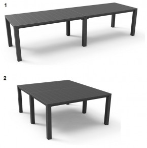 Стол раскладной Джули (Julie Double table 2 configurations) Графит в Надыме - nadym.ok-mebel.com | фото