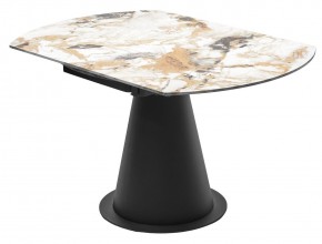Стол TERAMO 135 GLOSS GRAND JADE SOLID CERAMIC, керамика, поворотн.механизм / Черный каркас, ®DISAUR в Надыме - nadym.ok-mebel.com | фото 11