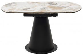 Стол TERAMO 135 GLOSS GRAND JADE SOLID CERAMIC, керамика, поворотн.механизм / Черный каркас, ®DISAUR в Надыме - nadym.ok-mebel.com | фото 16