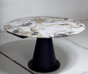 Стол TERAMO 135 GLOSS GRAND JADE SOLID CERAMIC, керамика, поворотн.механизм / Черный каркас, ®DISAUR в Надыме - nadym.ok-mebel.com | фото 5