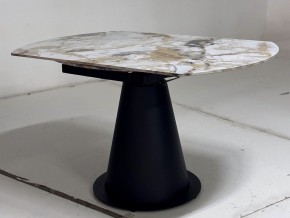 Стол TERAMO 135 GLOSS GRAND JADE SOLID CERAMIC, керамика, поворотн.механизм / Черный каркас, ®DISAUR в Надыме - nadym.ok-mebel.com | фото 9
