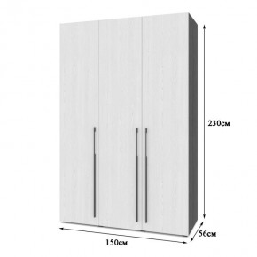 СТОУН С32 Шкаф 3-х створчатый (золотой дуб/графит) в Надыме - nadym.ok-mebel.com | фото 2