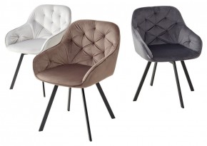 Стул GALE 360 град. поворот. BLUVEL-03 LIGHT GREY, велюр/ черный каркас, М-City в Надыме - nadym.ok-mebel.com | фото 2