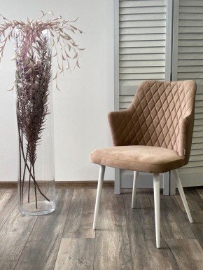 Стул HERMAN 360 град. БЕЖЕВЫЙ #5, велюр / белый каркас М-City в Надыме - nadym.ok-mebel.com | фото 2