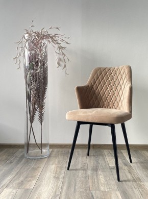 Стул HERMAN 360 град. БЕЖЕВЫЙ #5, велюр / черный каркас М-City в Надыме - nadym.ok-mebel.com | фото 3