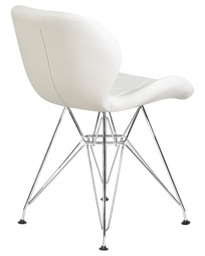 Стул обеденный DOBRIN BUTTERFLY CHROME, ножки хром, цвет белый в Надыме - nadym.ok-mebel.com | фото 4