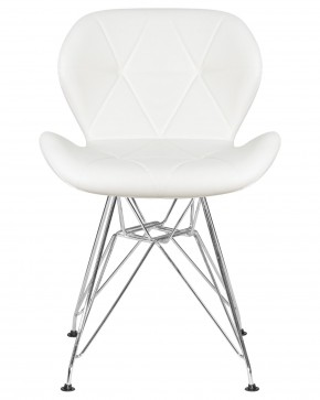 Стул обеденный DOBRIN BUTTERFLY CHROME, ножки хром, цвет белый в Надыме - nadym.ok-mebel.com | фото 6