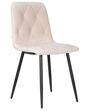 Стул обеденный DOBRIN CHILLY ROMBO, Бежевый Simple 44, основание черный в Надыме - nadym.ok-mebel.com | фото