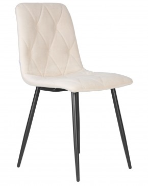 Стул обеденный DOBRIN CHILLY ROMBO, Бежевый Simple 44, основание черный в Надыме - nadym.ok-mebel.com | фото 2