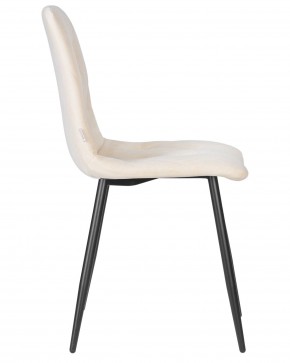 Стул обеденный DOBRIN CHILLY ROMBO, Бежевый Simple 44, основание черный в Надыме - nadym.ok-mebel.com | фото 3