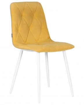 Стул обеденный DOBRIN CHILLY ROMBO, Горчичный Simple 15, основание белый в Надыме - nadym.ok-mebel.com | фото