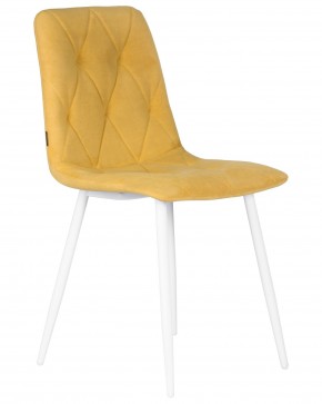 Стул обеденный DOBRIN CHILLY ROMBO, Горчичный Simple 15, основание белый в Надыме - nadym.ok-mebel.com | фото 2