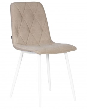 Стул обеденный DOBRIN CHILLY ROMBO, Капучино Simple 05, основание белый в Надыме - nadym.ok-mebel.com | фото