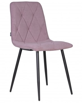 Стул обеденный DOBRIN CHILLY ROMBO, Лавандовый Simple 48, основание черное в Надыме - nadym.ok-mebel.com | фото