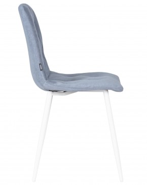 Стул обеденный DOBRIN CHILLY ROMBO, Серо-голубой Simple 26, основание белый в Надыме - nadym.ok-mebel.com | фото 3