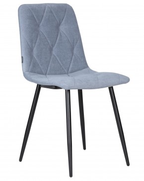 Стул обеденный DOBRIN CHILLY ROMBO, Серо-голубой Simple 26, основание черное в Надыме - nadym.ok-mebel.com | фото