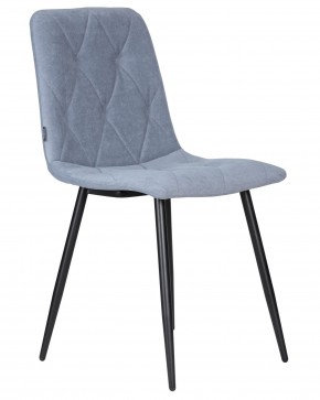 Стул обеденный DOBRIN CHILLY ROMBO, Серо-голубой Simple 26, основание черное в Надыме - nadym.ok-mebel.com | фото 2